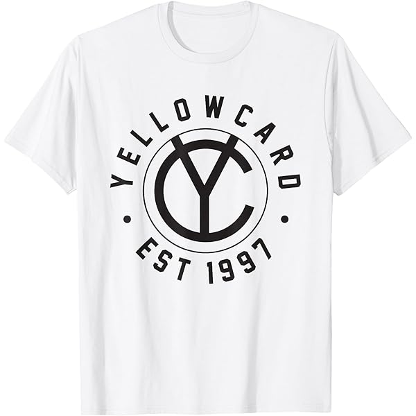 yellow card イエローカード バンドTシャツ Amazon.com: Yellowcard Yellow Logo T-Shirt, Men's Unisex