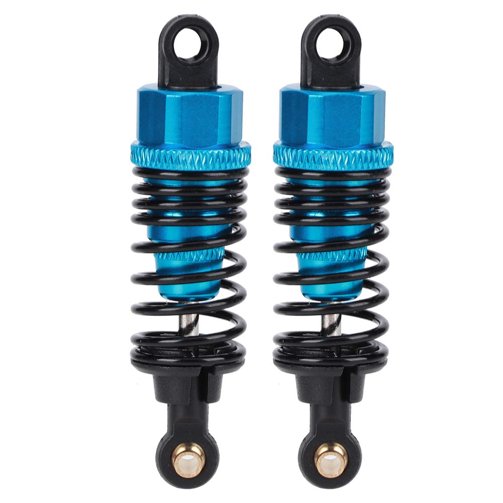 Dilwe Metal RC Car Dampers, 2PCS 65mm Shock Absorbers for 1/10 Models (Blue)