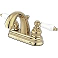 Kingston Brass KB602AL Waschtisch-Armatur – 4 Zoll Zentrierung, Polierte Messing-Optik, Bleifrei