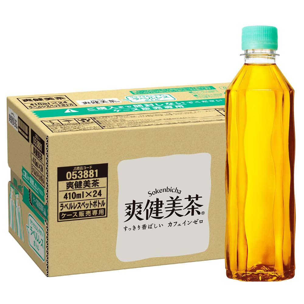 コカ・コーラ 爽健美茶 ラベルレス 410ml ×24本商品画像