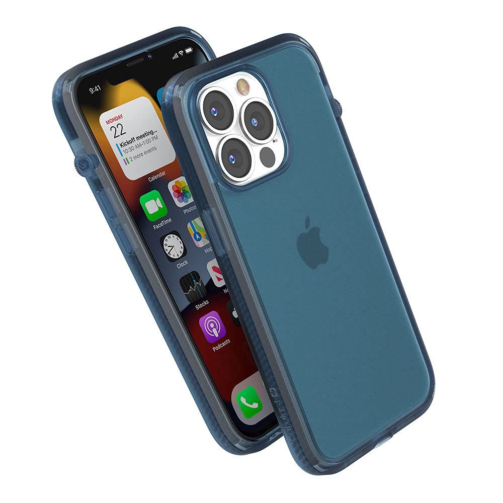 Catalyst iPhone 13 Pro Case Influence Series Slim Case, Finger-Print Safe Cases, Drop Proof Phone, with Lanyard (Pacific Blue)