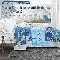 HOMBYS Oversized King Comforter 116x120,Beach Theme