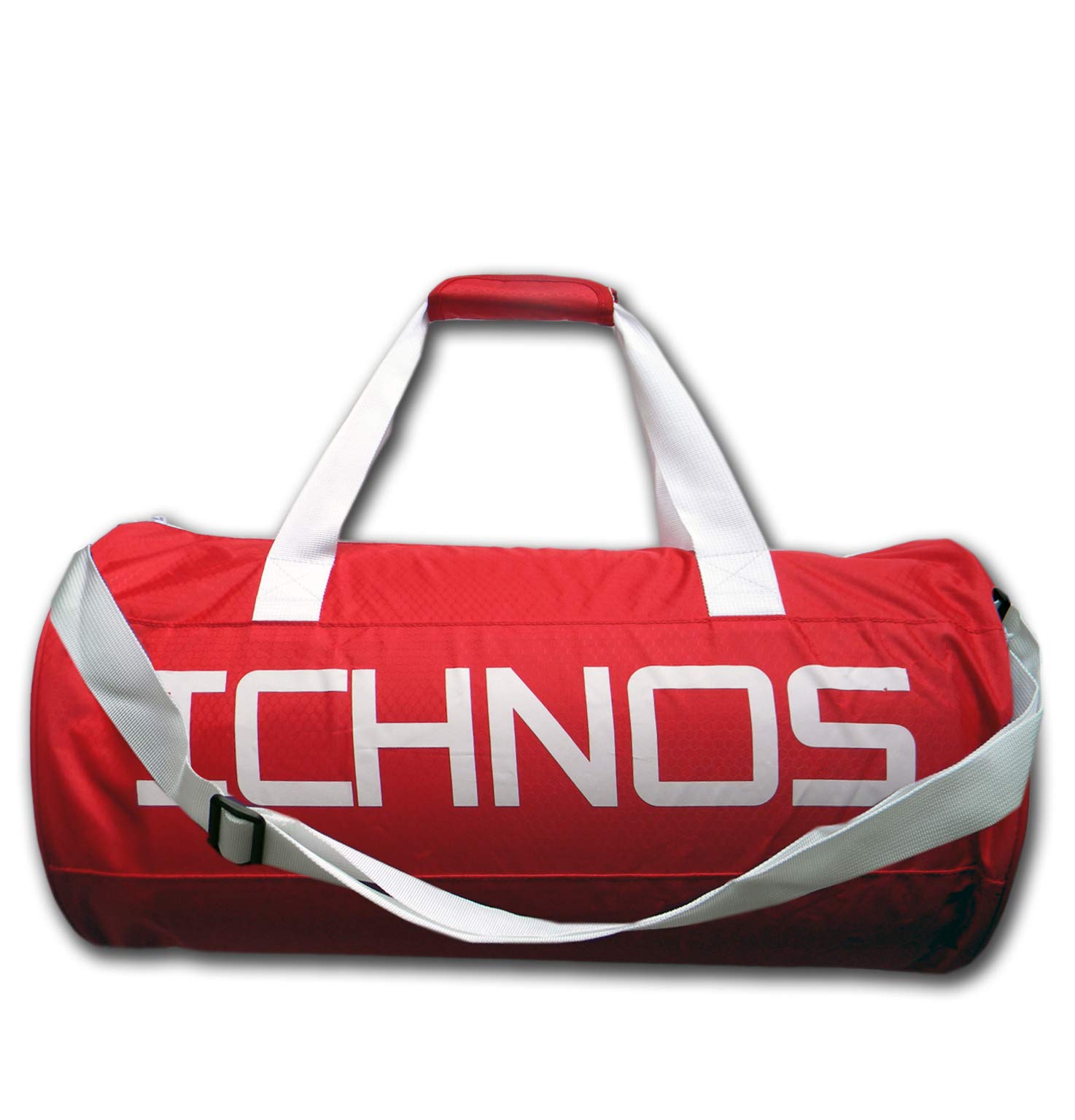 ICHNOS 25L gym sport travel duffle active bag with handles and shoulder strap (Red)