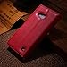 Elfe Boutique Nokia Lumia 730 Leather Case - Litchi Skin Style Wallet Card Pouch Stand Devise Flip Leather Case Cover for Nokia Lumia 730 ( Red )