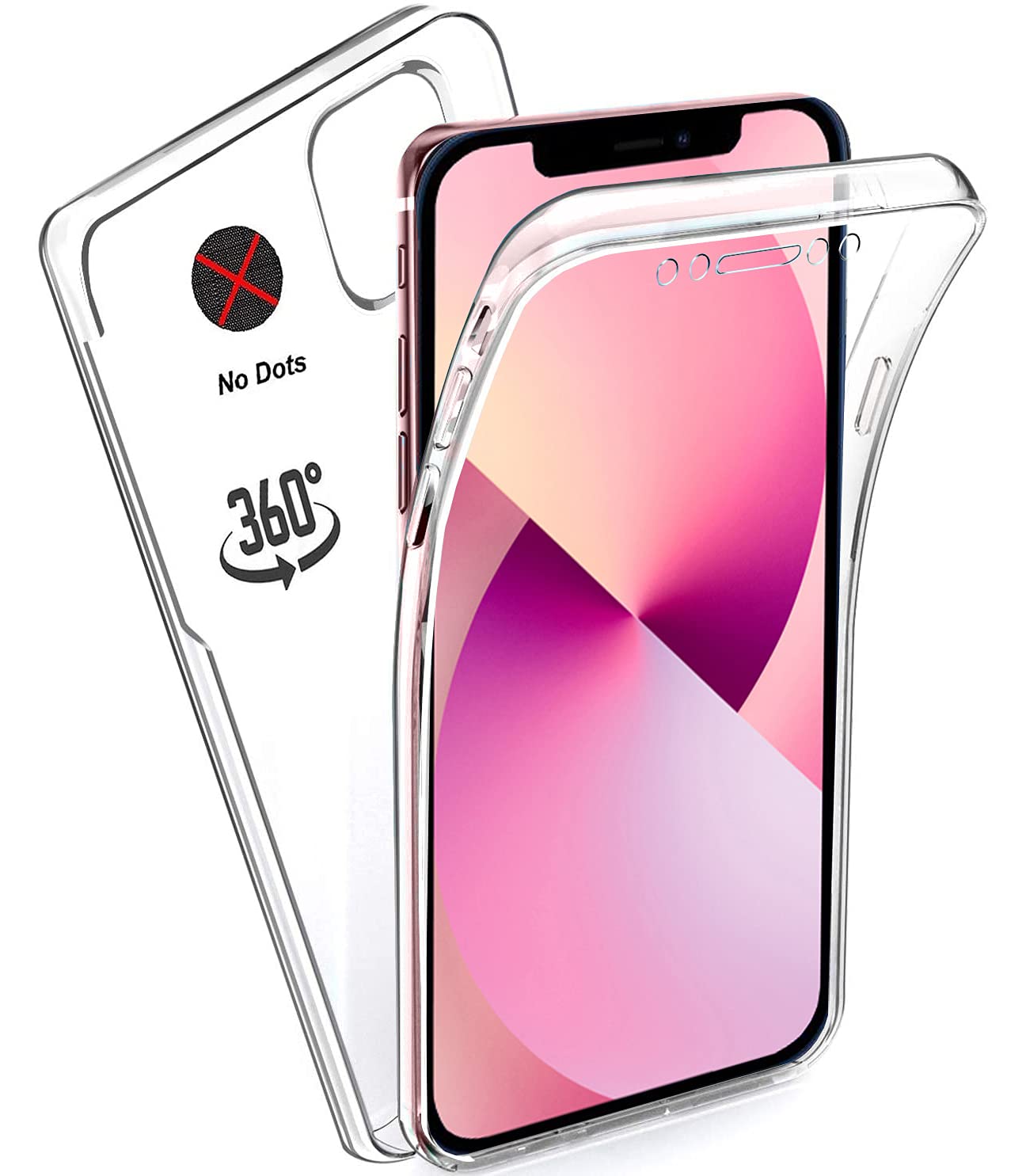 KP TECHNOLOGY Front and Back Case For iPhone 13 Mini - (360°) Full Complete Protection iPhone 13 Mini Case (CLEAR)