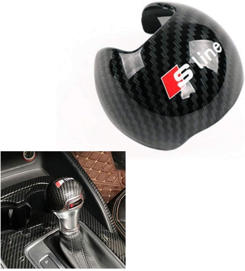 Carbon Fiber Gear Shift Knob Cover Sticker Head Trim for Audi A3 S3 2012-2018
