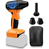 Portable High-Speed Compressed Air Duster with 130000 RPM Turbo Fan Compatible with DeWalt 20V Battery for Computer Keyboards PC and Car Cleaning (Battery Not Included)