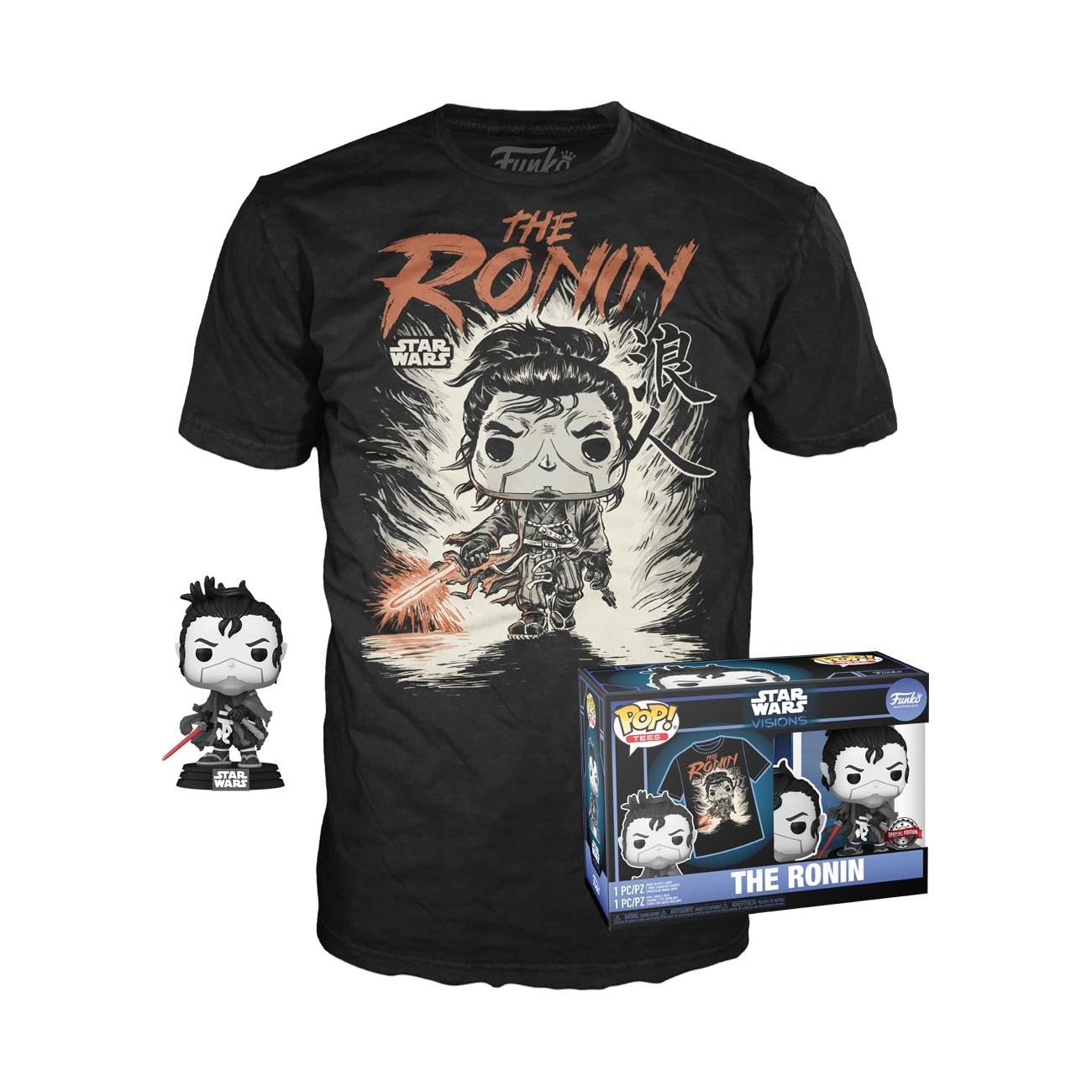 Funko Pop! & Tee: Star Wars - Kyoto - Extra Large - (XL) - T-Shirt - Clothes With Collectable Vinyl Figure - Gift Idea - Toys and Short Sleeve Top for Adults Unisex Men and Women - Movies Fans