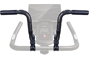 BabieDtOyG Handlebar Extender for Peloton Indoor Exercise Bikes, 1 Pair of Ultimate Handlebar Extension of Peloton Accessories (Sheep-Horn (with Black Tapes & Grips))