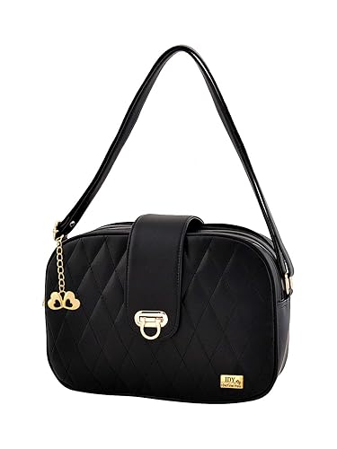 I Define You Whitney Black Color Top Zip Imported Genuine leatherette Bag for Girls and Women
