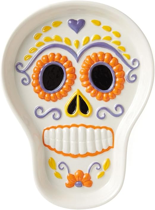 Amazon Com Candy Sugar Skull Treat Dish Kitchen Accessories Home