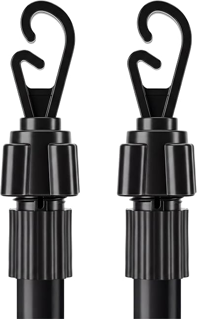 Vivo Technologies 2.4M Telescopic Washing Line Prop Pole Heavy Duty Black
