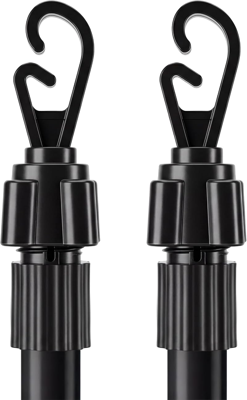 Vivo Technologies 2.4M Telescopic Washing Line Prop Pole Heavy Duty Black