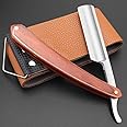 Premium Stainless Steel Shaver Razor with Shaving Strop for Men，Professional Straight Edge Barber Razor,Straight razors for men, Home & Salon Grooming Using (NO.191)