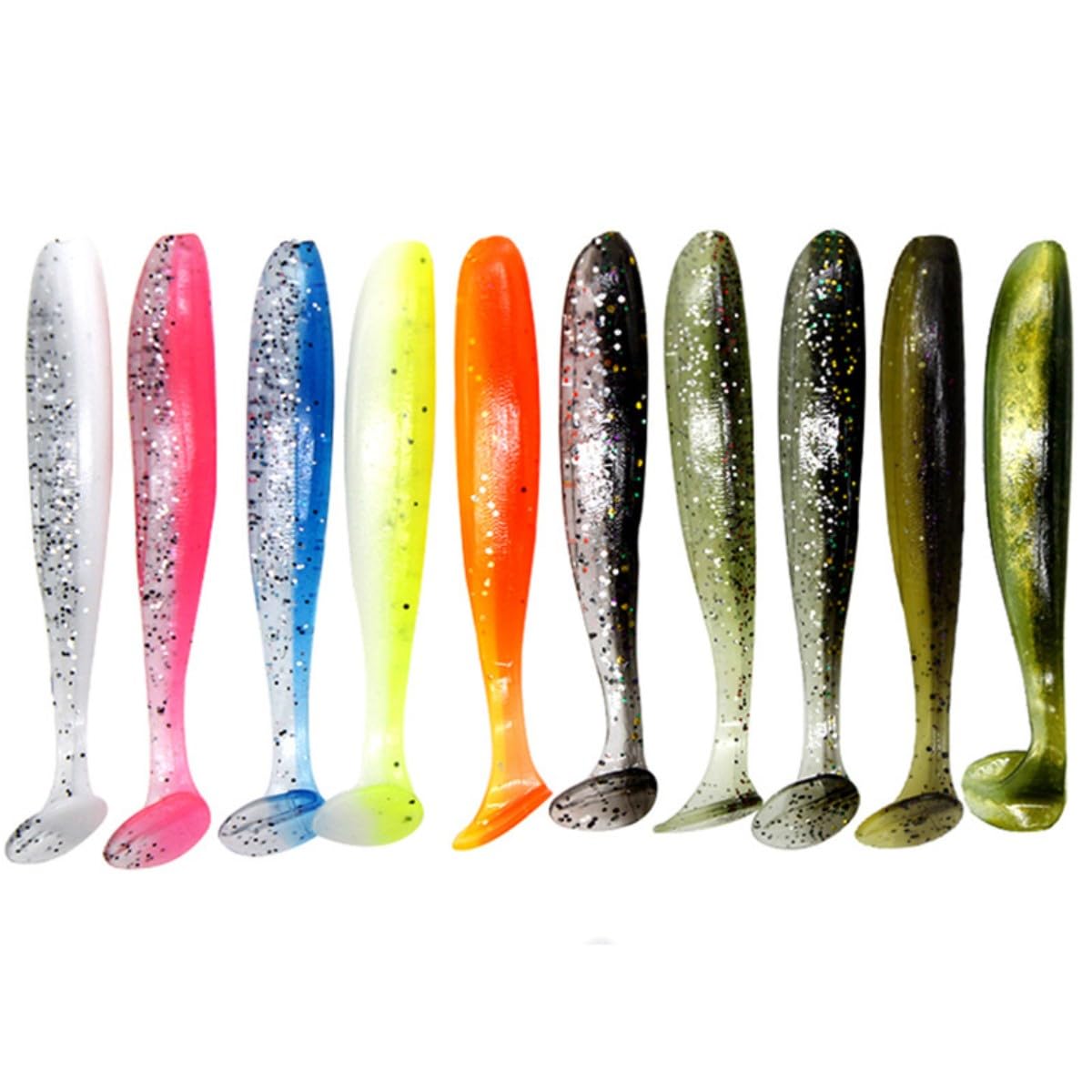 HOUSON 10pc Rubber Fishing Lures - Artificial, Trout, Saltwater & Freshwater, 12cm