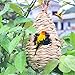 Flying Spoon Grass Bird Hut Teardrop Hanging Bird Nest 100% Natural Fiber Hand-Woven Bird House-Provides shelter for Finch & Canary