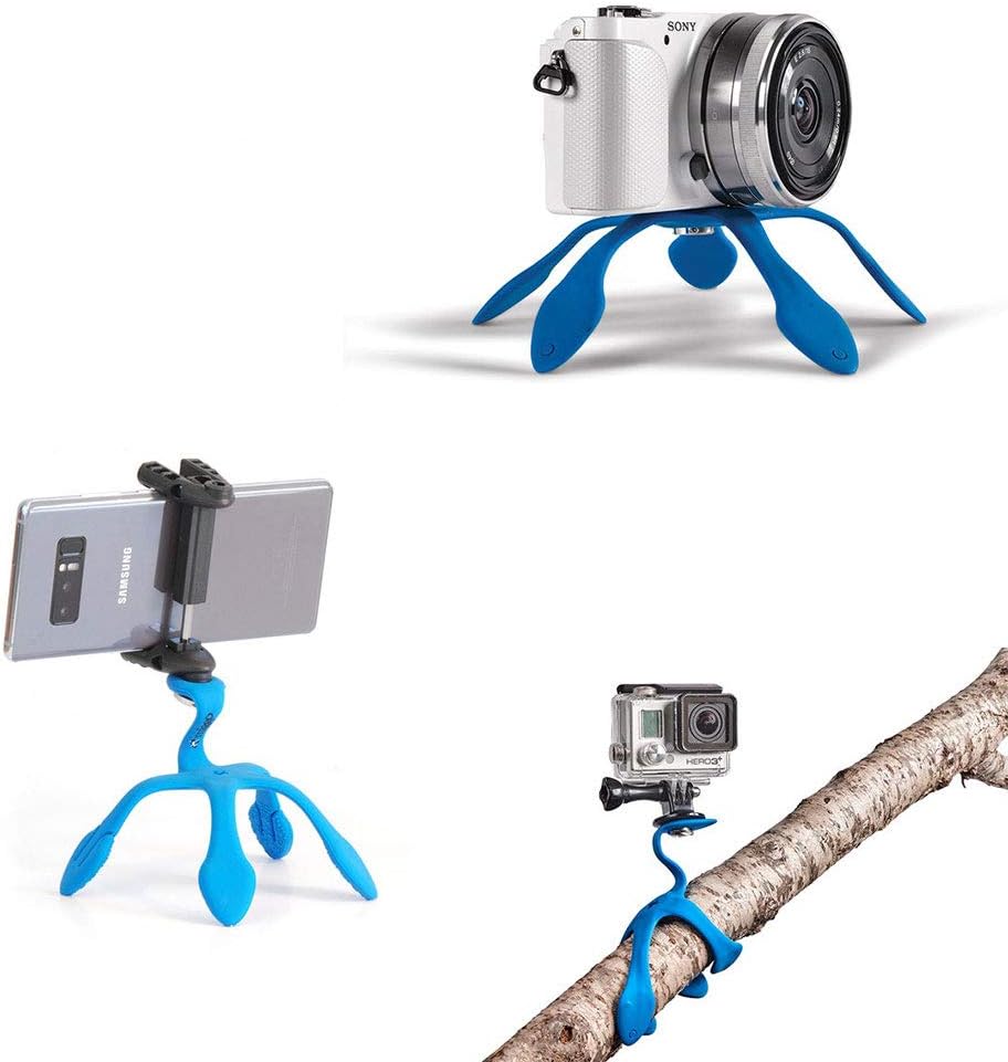 Splat 3N1 Flexible Tripod - Includes 3 Mounts for Smartphone, Compact Camera, and Action Camera - Load Capacity of 1.1 lb : Camera & Photo