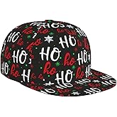 Feixophs Baseball Cap Christmas Flat Brim Snapback Hat Men Women Hip Hop Cap Adjustable Trucker Hat for Adult Unisex