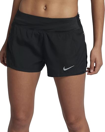 nike running eclipse 2 in 1 shorts in black
