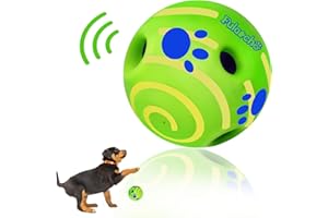 DIKEIUTA Interactive Dog Toys(2.75in),Wobble Giggle Ball Dog Ball Squeaky Sound Ball,Funny Giggle Sound Attract Attention When Shake Dog Self Play Toy for Training Fetching Dog Gifts