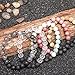 Bivei Beaded Bracelets, Natural Gem Stone Semi Precious Reiki Healing Crystals Handmade 8mm Round Beads Stretch Bracelet for Women Men