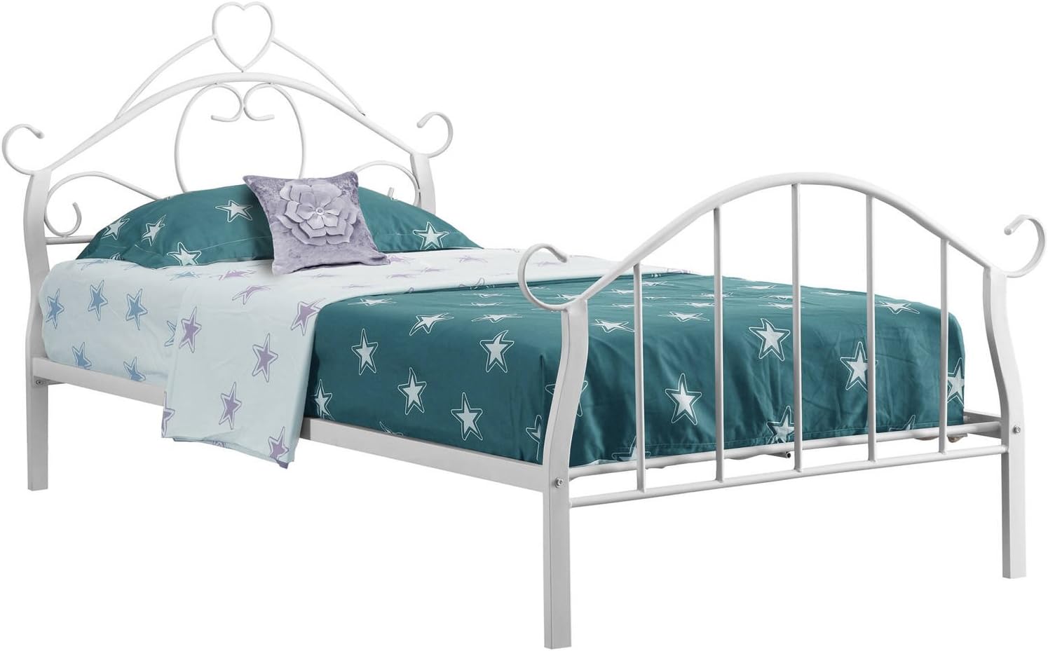 TWN Size White Metal Frame Bed. Metal twin bed will be a