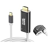 JEMDO Switch 2 HDMI Cable Dock Station,4K@60Hz 18Gbps USB C to HDMI2.0,6.6ft,100W PD Play While Charging,Portable Travel TV A