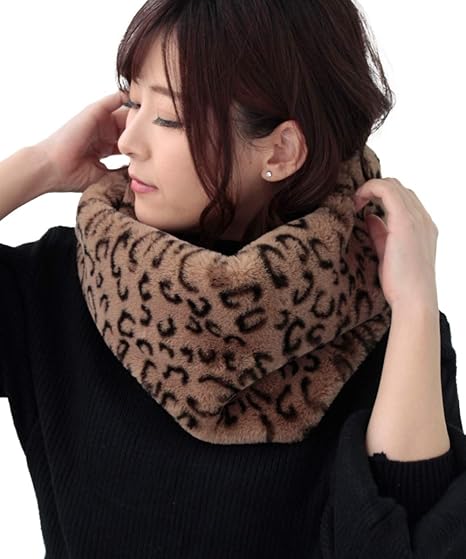 Amazon ファー スヌード レディース 人気 キッズ ネックウォーマー 厚手 防寒 ファーマフラー アニマル ギフト 口01 モカ口 スヌード 通販
