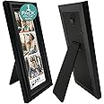 pbf PHOTO BOOTH FRAMES 2x6 Photo Strip Frame | 2 x 6 Photo Booth Strip Frame with Stand | Picture Frame for Photo Booth Strip | Premium Designer Photobooth Frame (Black)