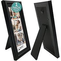 Photo Booth Nook - 200 Count 2x6 Slanted Acrylic Photo Frames With Black Inserts | Bulk Crystal Clear