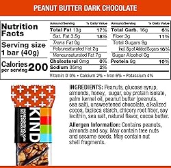 KIND Bars, Peanut Butter Dark Chocolate, 8g