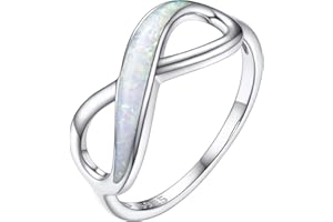 Suplight 925 Sterling Silver High Polish Infinity Knot Rings, Engagement Wedding Band Cubic Zirconia Infinity Band Rings for Women (with Gift Box)