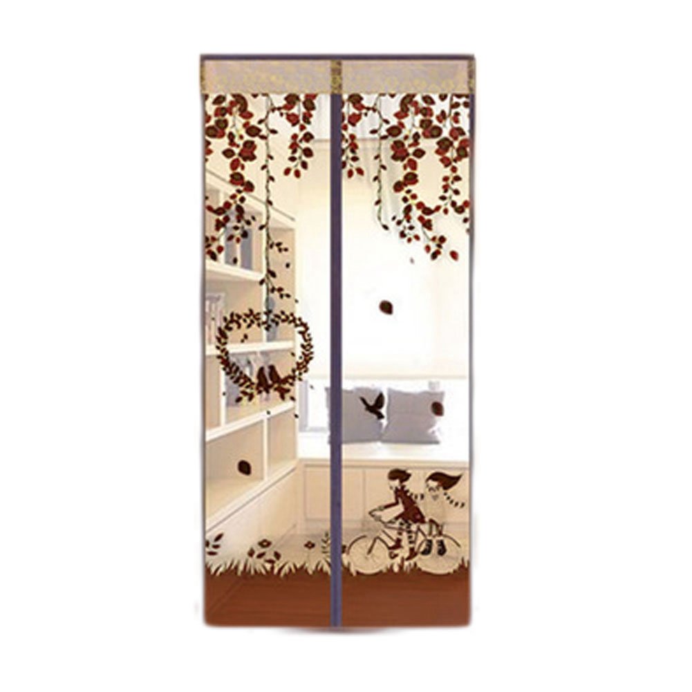 Magnetic Door Screen Fly Bug Mosquito Mesh Curtain for Balcony Sliding Doors Living Room,90x210cm (D)