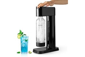 Soda Streaming Machine Soda Maker - Water Carbonator，Sparkling Water Maker For Home Use- No CO2 Cylinder Included KIANG Drinkmate Bottles For Sports (Black)