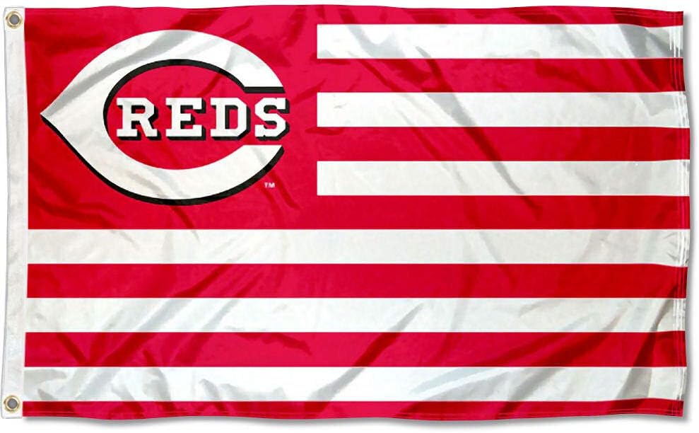 Amazon Com Cincinnati Reds Nation Flag 3x5 Banner Sports Outdoors