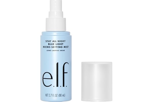 e.l.f. Stay All Night Blue Light Micro-Setting Mist, Setting Spray & Skin Refresher For A Matte Finish, Reduces Blue Light Tr