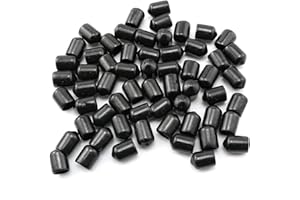 Pro Bamboo Kitchen Screw Thread Protectors 60PCS 3/8" Black Rubber Thread Protection Cap Round Dust Protective Cover for 3/8 Inch Screws and Bolts Rubber End Cap