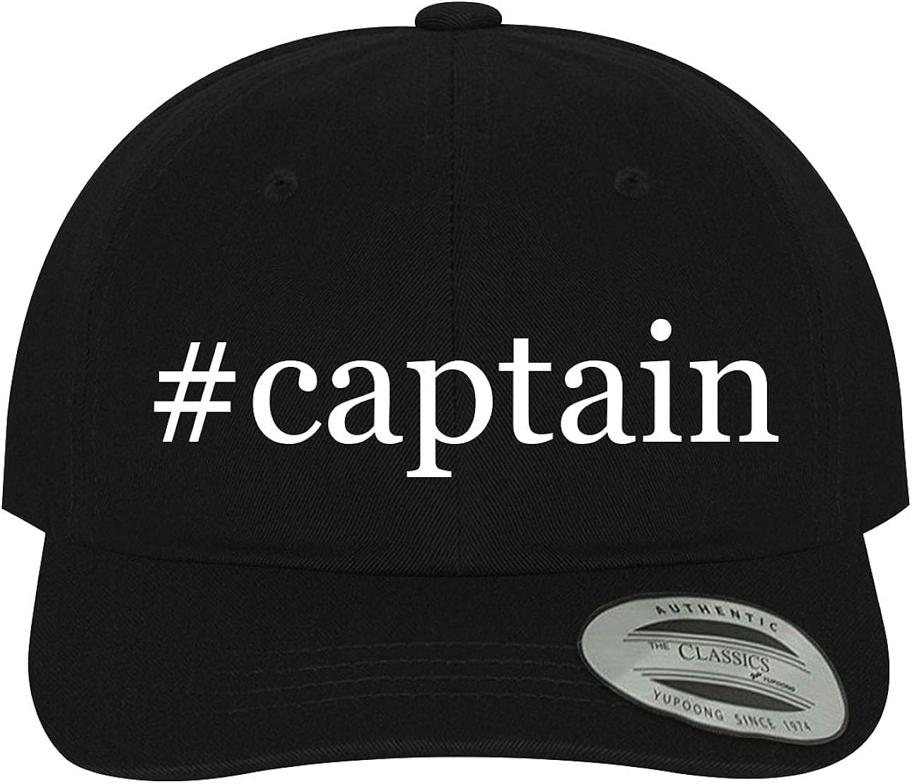 Captain Hashtag Soft Black Dad Hat Baseball Cap, One Size at Amazon Men’s Clothing store