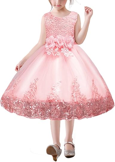 Huaaniue Robe De Mariage Fille Princesse Demoiselle D Honneur Robe