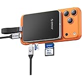ORICO Magnetic M.2 NVMe SSD Enclosure USB3.2 Gen2 10Gbps PD 100W TF/SD Card Reader MagSafe Dock for iPhone 17/16/15 Pro Max Plus 2230/2242/2260/2280 B+M Key AP80F Black