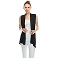 AG2Ggifts Womens Lightweight Sleeveless Open Front Cardigan(S-5X)
