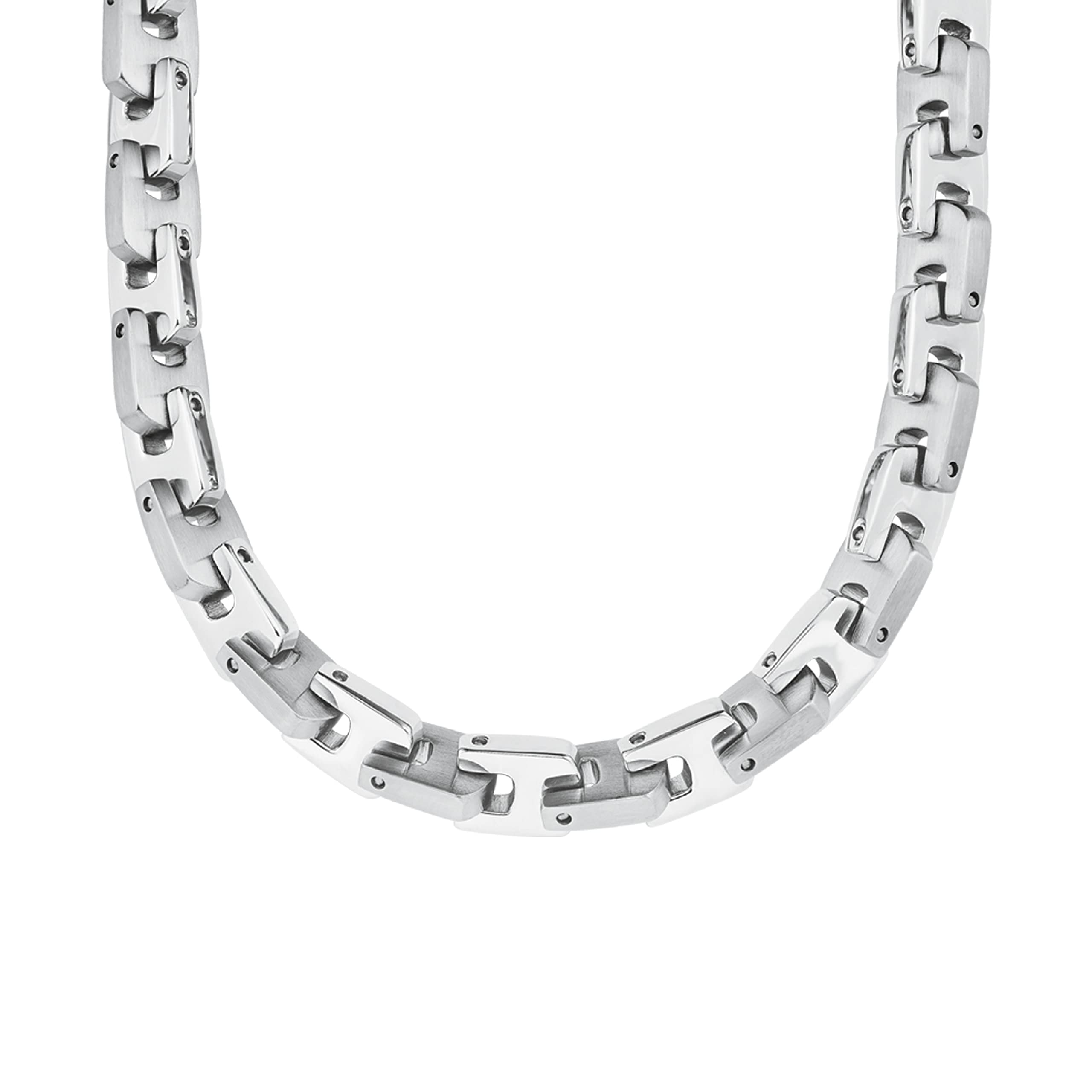 s.Oliver Necklace Men Sets, 48+2,5 cm, Silver, Comes in jewelry gift box, 2026148