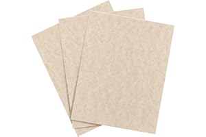 S SUPERFINE PRINTING Camel Parchment Paper – Great for Certificates, Menus and Wedding Invitations | 24lb Bond / 60lb Text / 90GSM | Writing, Copy, Printing – 8.5 x 11 Letter Size Paper | 100 Sheets per Pack
