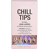 Chillhouse - Chill Tips, Press on Nails Kit - Gone Riding (Almond) - 30 Nail Shapes & Sizes - Up to 2 Weeks of Wear - Customizable Fit - Reusable - Latina Founded & Women Owned - Beauty & Self Care