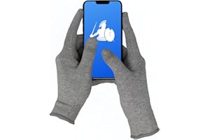 DefenderShield EMF Radiation Protection Computer Gloves - Use with Touch Screens, Keyboards, Tablets, Laptops and Cell Phones
