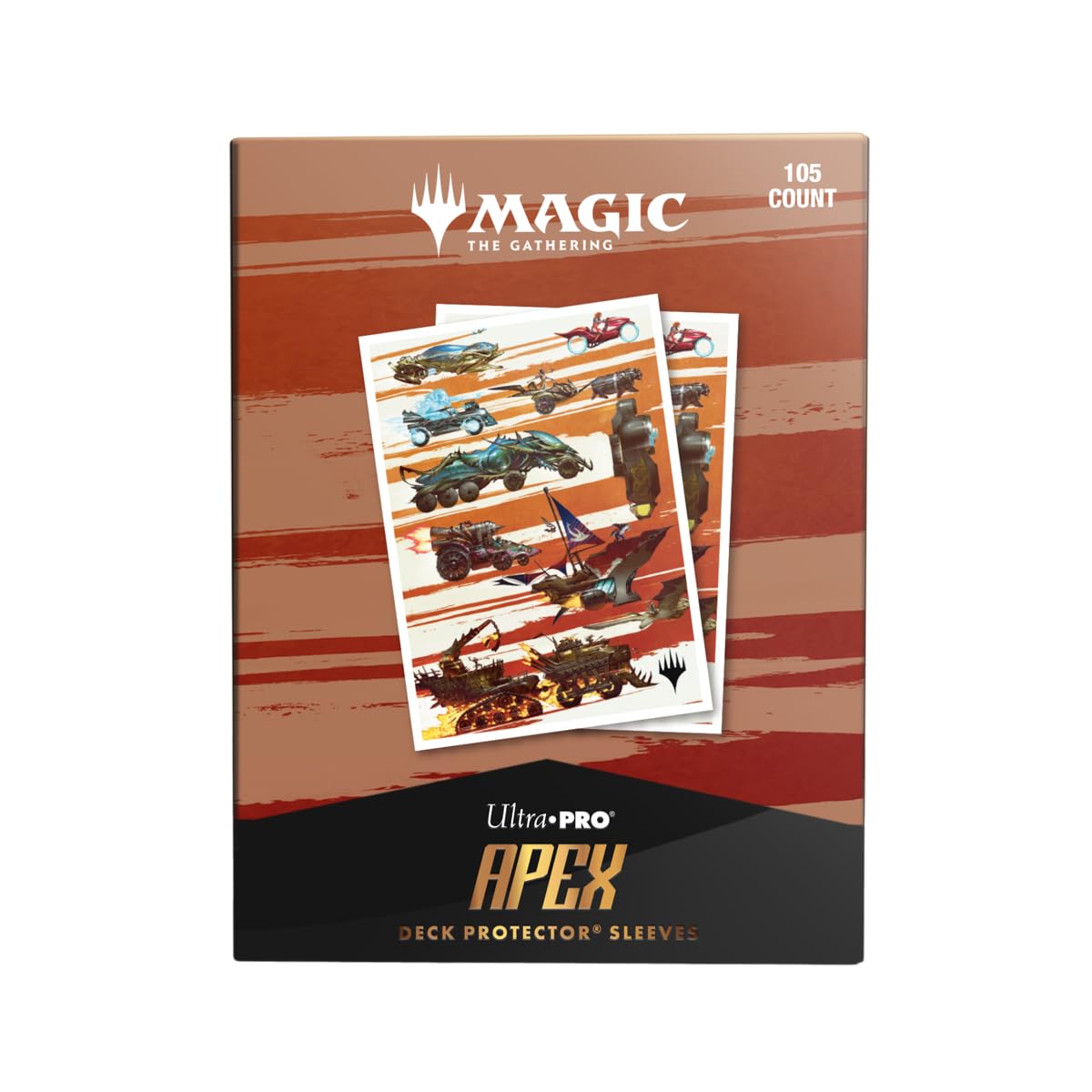 Photo 1 of Ultra PRO - Aetherdrift Finish Line Bundle Key Art 105ct APEX™ Deck Protector Sleeves for Magic: The Gathering, Sports Cards, MTG, D&D Cards, Sized to Fit Standard Size Cards, Gaming Accessory