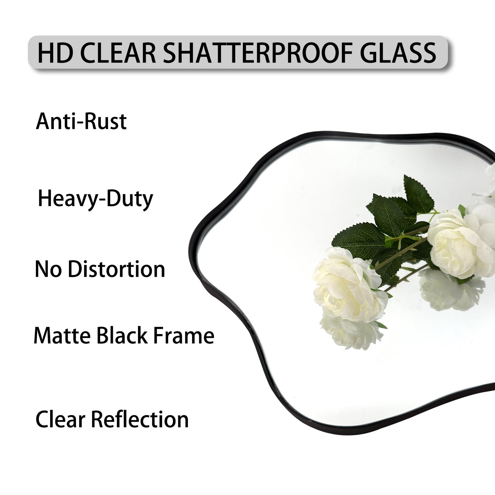 womilous Large Irregular Mirror, 35