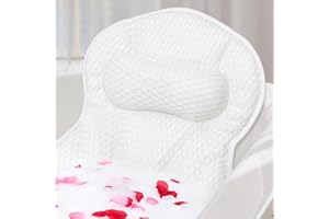 SZXYX Bath Pillows for Tub,Luxury Bathtub Pillows for Head and Neck Support Bathtub Pillow with 6 Strong Suction Cups Relaxing Bath Accessories Spa Gifts