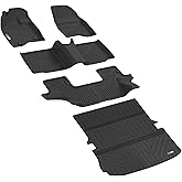 XINSHANGXIU Floor Mats & Cargo Liner for 2015 2016 2017 2018 2019 Ford Explorer,1st & 2nd & 3rd Row with Trunk Mat Full Set,TPE All Weather Rubber Mat