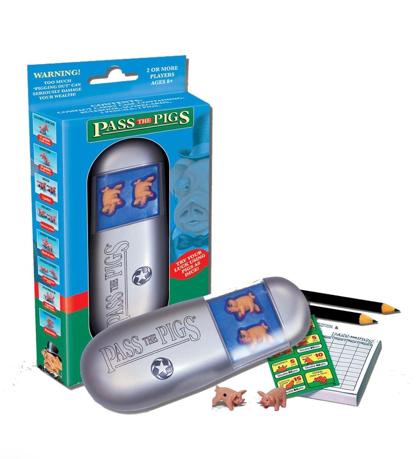 Winning Moves Pass the Pigs Game - Pink Piggies, Dice Game for Kids 3+